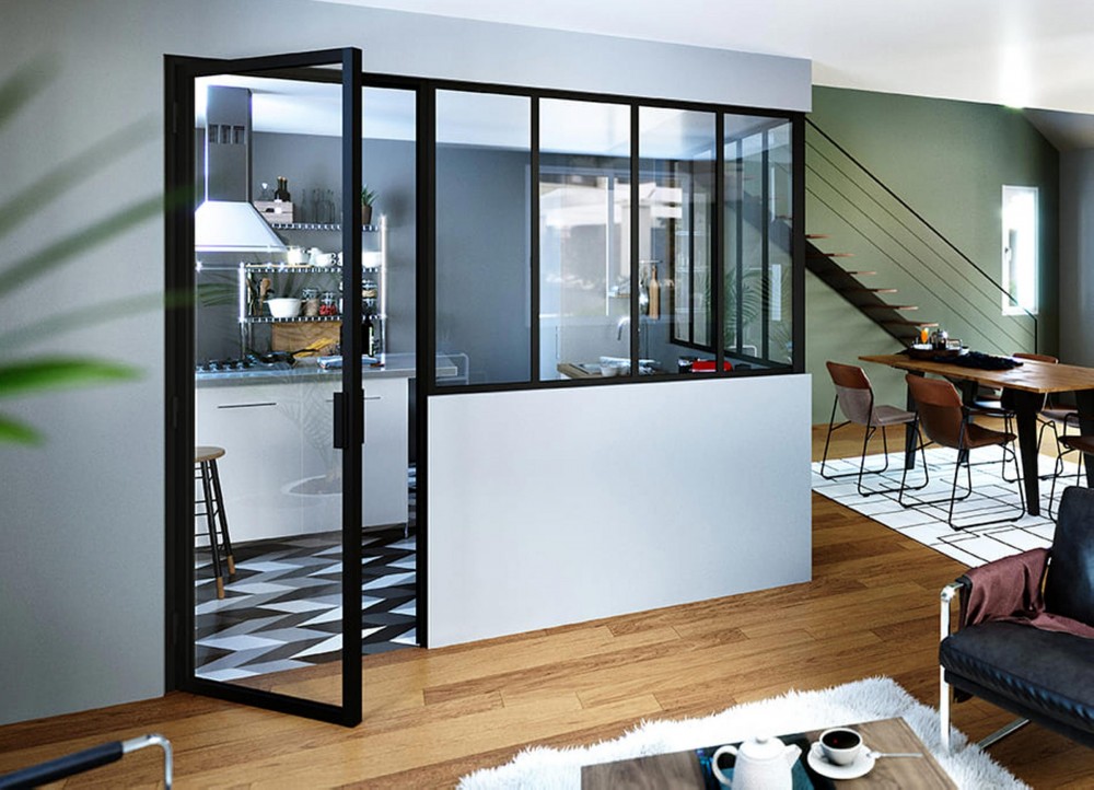 porte battante aluminium sur mesure